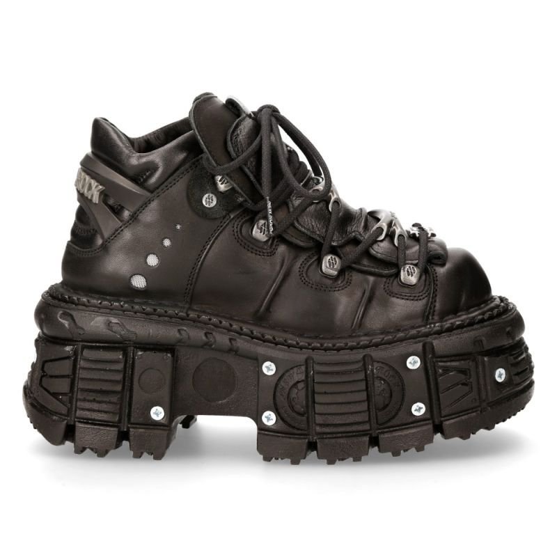 new rock スニーカー 厚底 ⭐即納⭐ M-TANK106-C2 / クギ / 厚底スニーカー / 本革【NEW ROCK