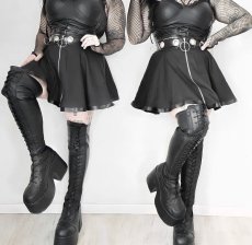 画像17: [取り寄せ]CAMEL-300 / PUレザー / ニーハイブーツ【DEMONIA】 (17)