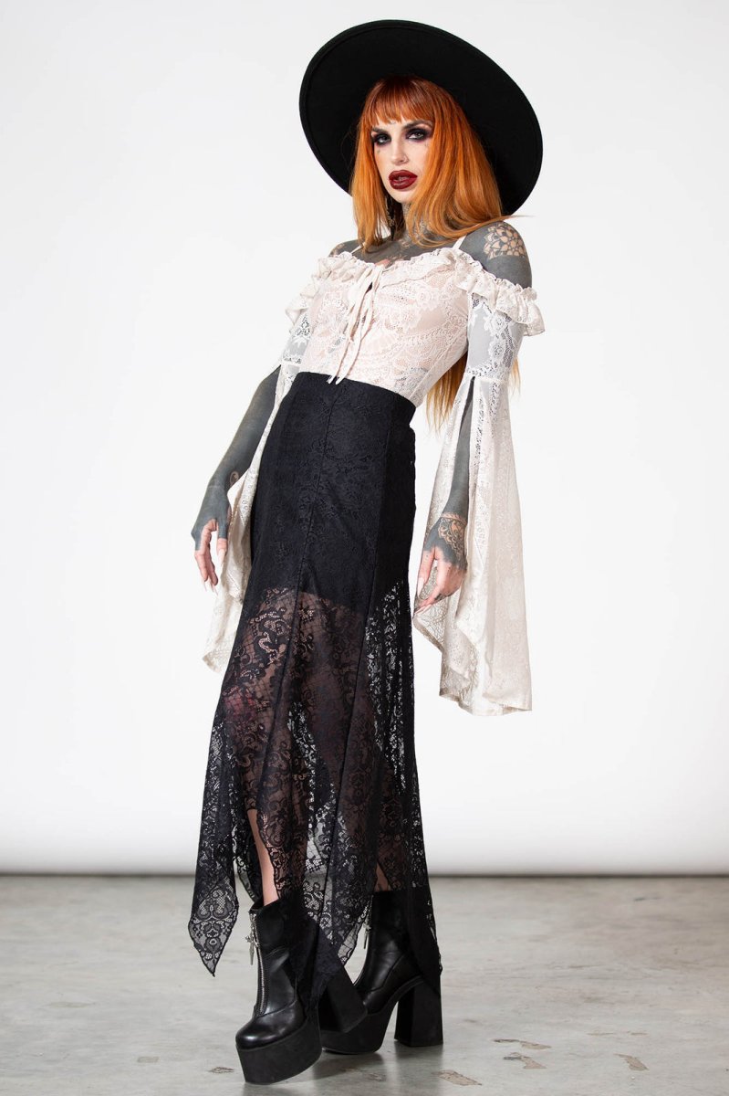 画像6: 🔥SALE🔥SOMNIA LACE MAXI SKIRT / スカート【KILL STAR】 (6)