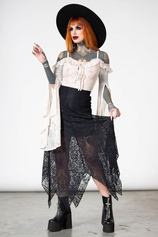 スカート HASHIGO LACE STRAIGHT SKIRT HASHIGO LACE STRAIGHT SKIRT - メルカリ
