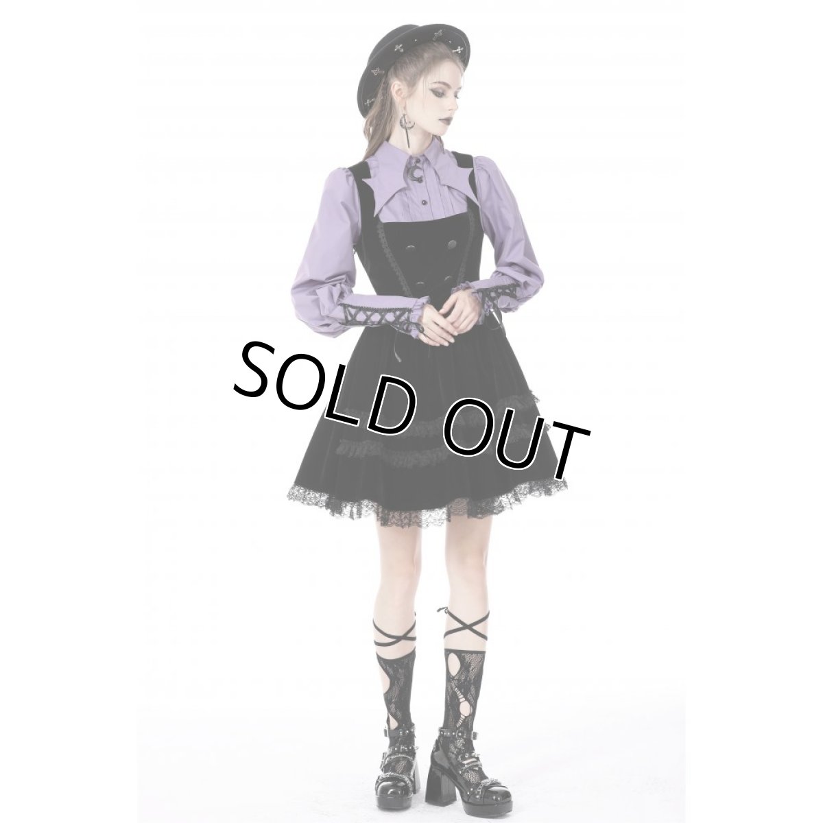 画像9: Star collar purple witch blouse / トップス【DARK IN LOVE】 (9)