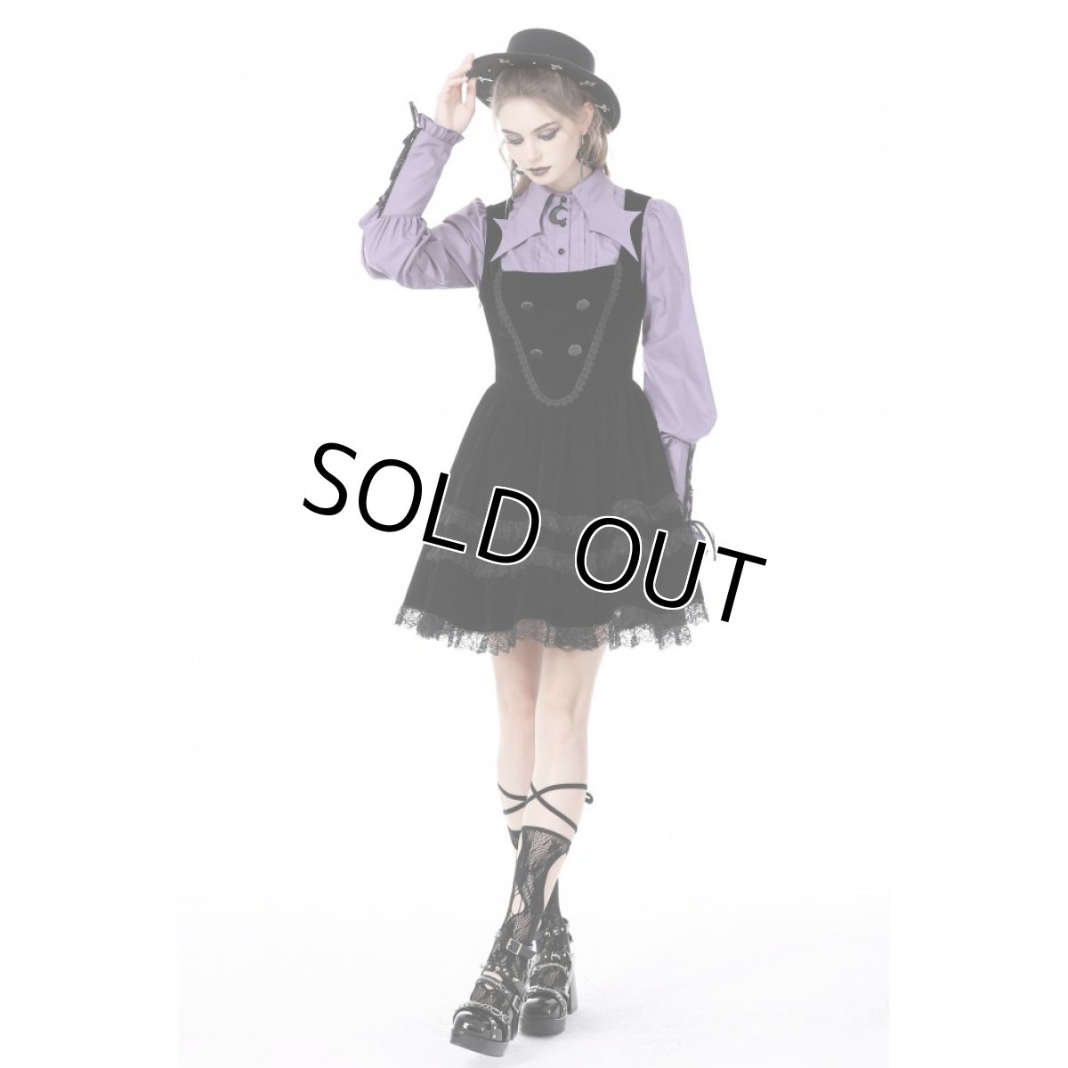 画像13: Star collar purple witch blouse / トップス【DARK IN LOVE】 (13)