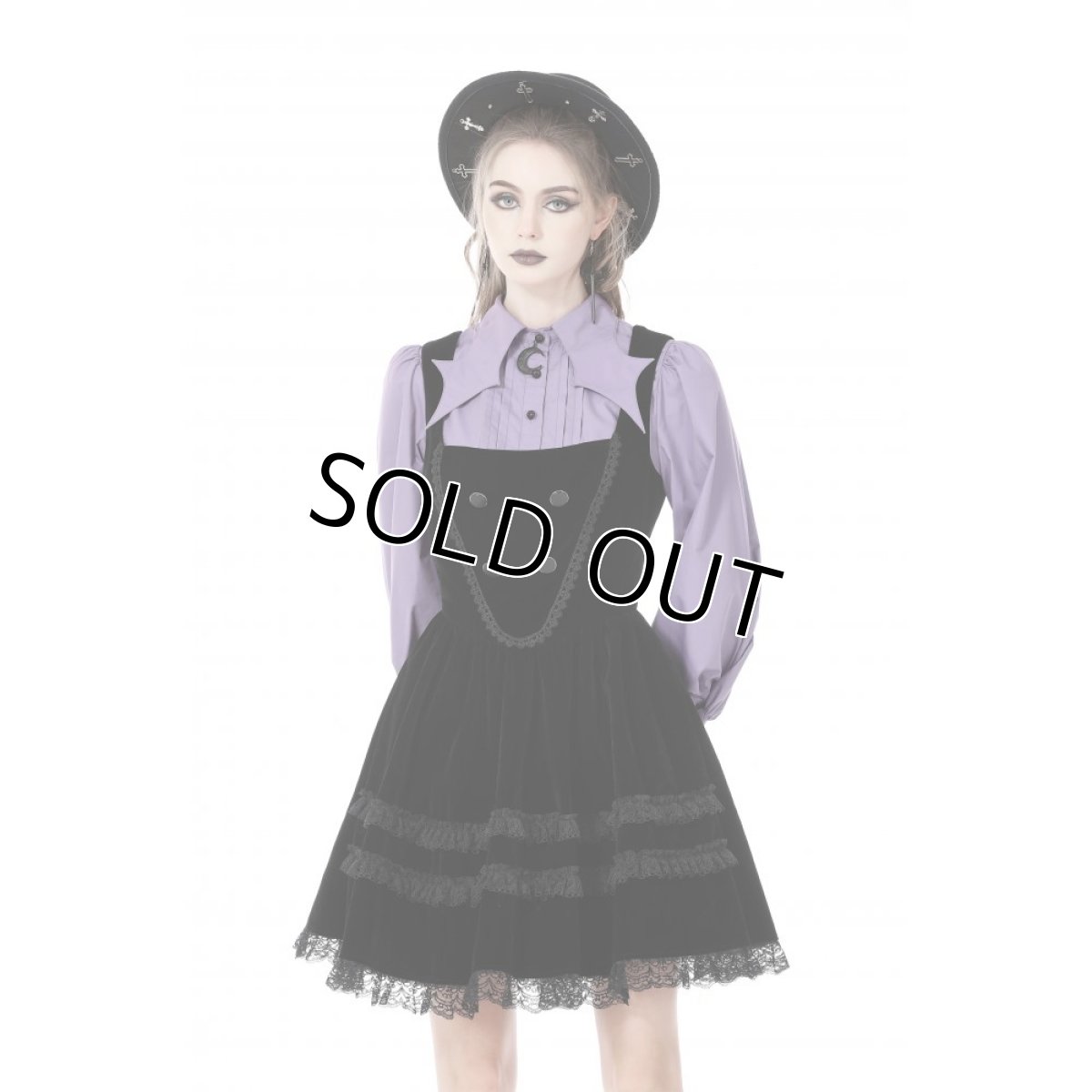 画像7: Star collar purple witch blouse / トップス【DARK IN LOVE】 (7)