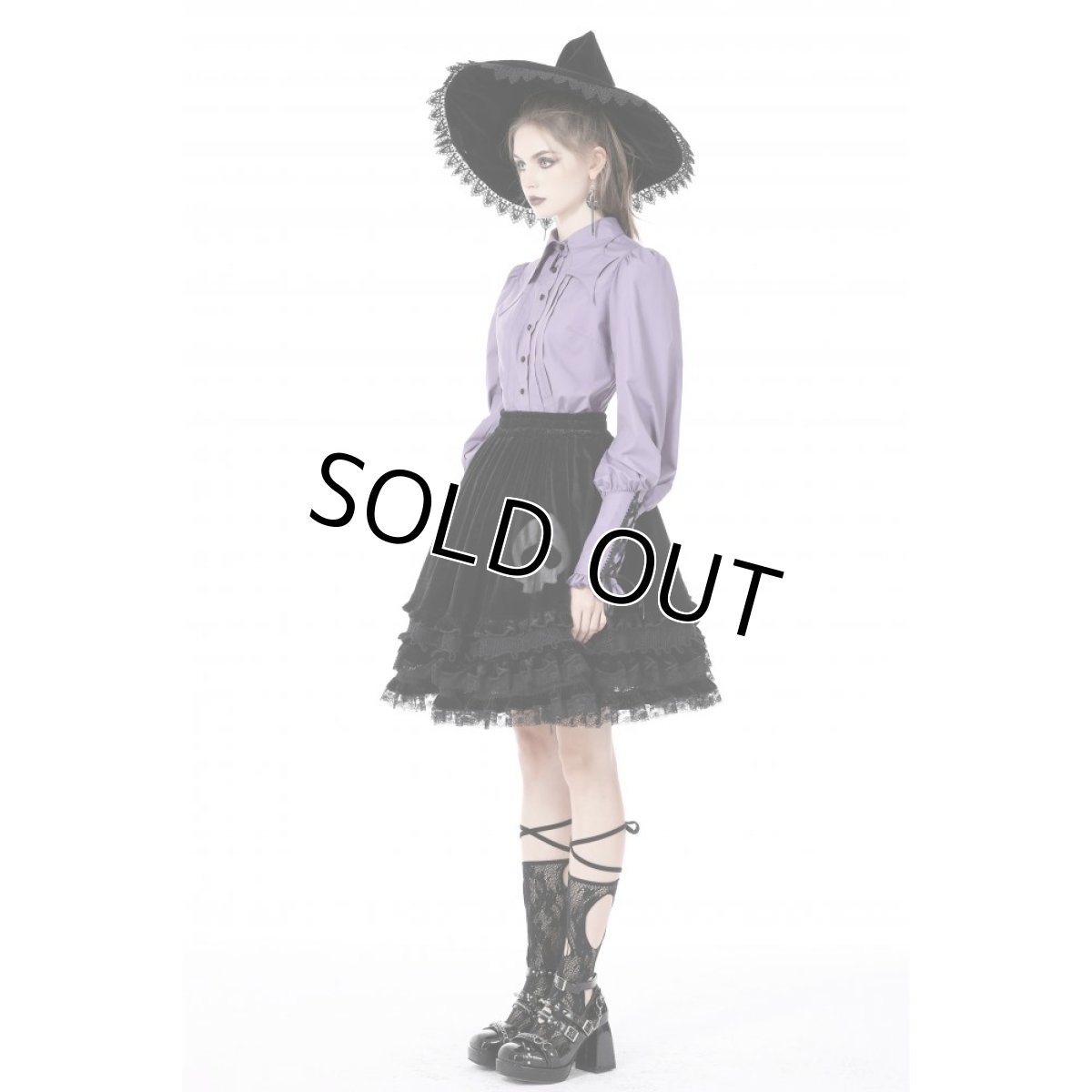 画像11: Star collar purple witch blouse / トップス【DARK IN LOVE】 (11)