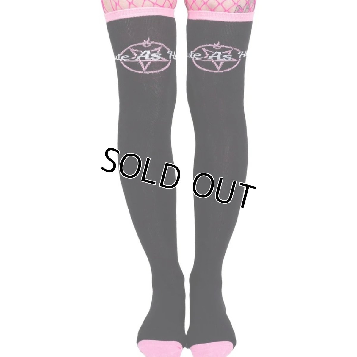 画像3: 🔥SALE🔥Cute As Hell Pentagrams Socks / ニーハイソックス【TOO FAST】 (3)