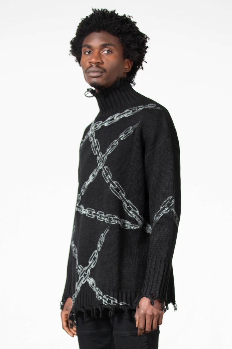 画像4: CHAINED KNIT SWEATER/ニットトップス【KILL STAR】 (4)