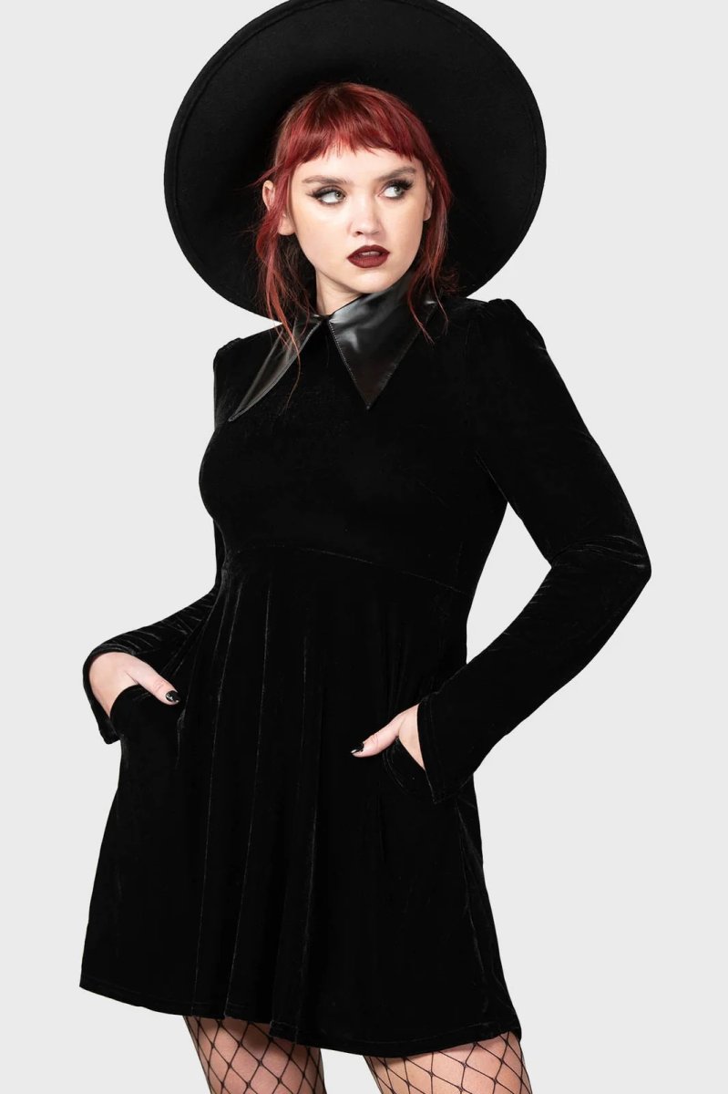 画像1: CATHEDRAL II SKATER DRESS / BLACK / ワンピース【KILL STAR】 (1)