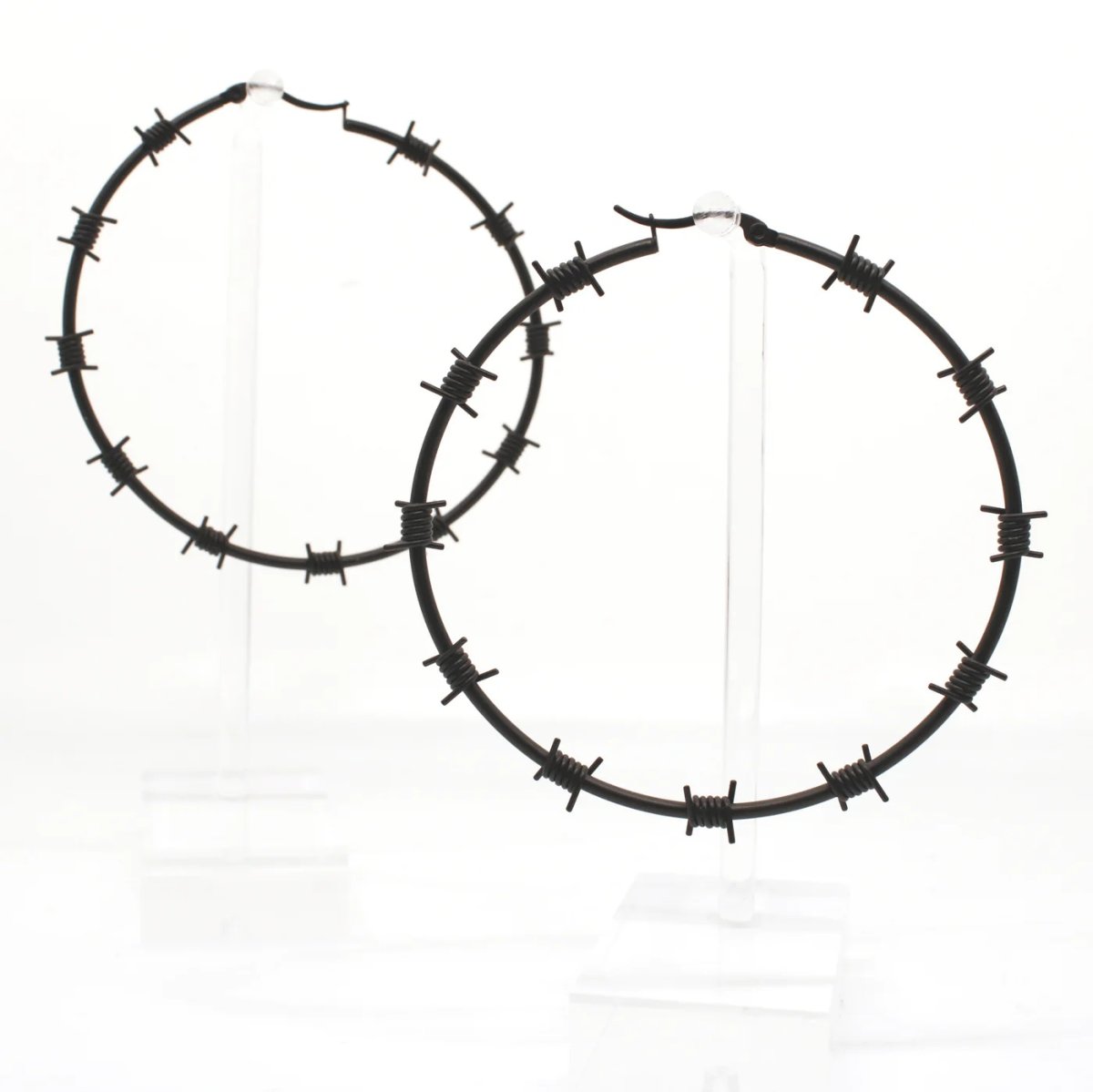 画像6: BARBED WIRE HOOP EARRINGS / BLACK / ピアス【SOURPUSS】 (6)