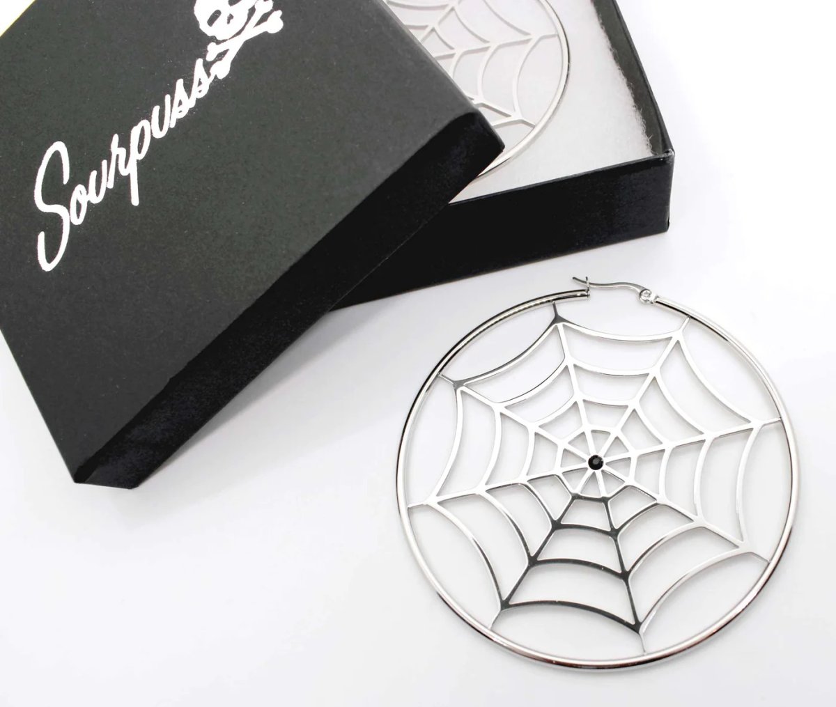 画像3: SPIDERWEB HOOP EARRINGS / SILVER / ピアス【SOURPUSS】 (3)