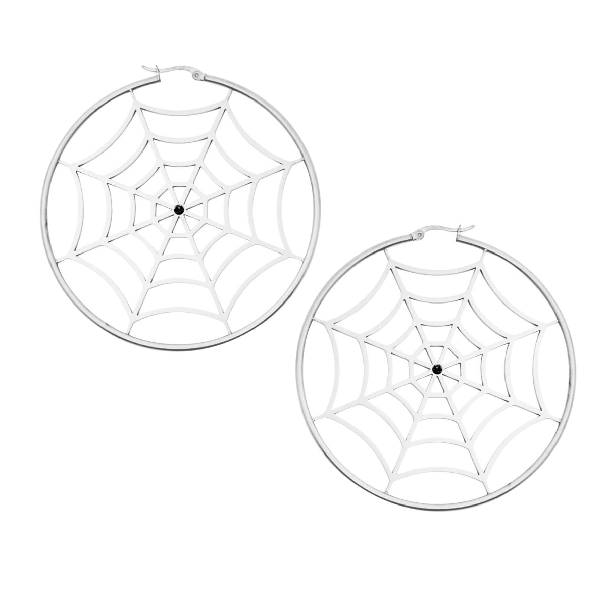 画像5: SPIDERWEB HOOP EARRINGS / SILVER / ピアス【SOURPUSS】 (5)