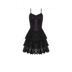 画像2: Gothic sexy black purple lace mini dress / ワンピース【DARK IN LOVE】 (2)