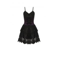 画像3: Gothic sexy black purple lace mini dress / ワンピース【DARK IN LOVE】 (3)