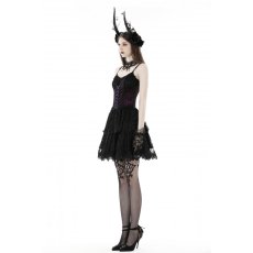 画像7: Gothic sexy black purple lace mini dress / ワンピース【DARK IN LOVE】 (7)