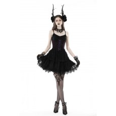 画像4: Gothic sexy black purple lace mini dress / ワンピース【DARK IN LOVE】 (4)