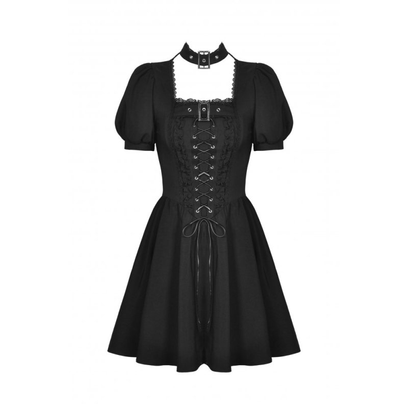 ワンピース ADD BLACK COTTON DRESS Wild One Black One-Shoulder Bodycon Midi Dress With Feather