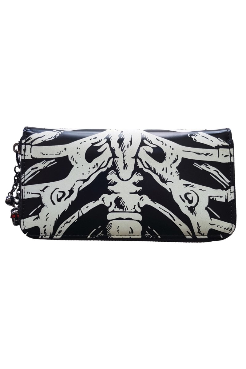 画像2: GLOW IN THE DARK SKELETON WALLET / 蓄光 / 財布【Banned Apparel】 (2)