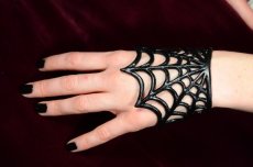 画像6: Spider Web Cuff ブレスレット / Black (6)