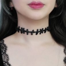 画像2: 縫い痕チョーカー / Black (2)