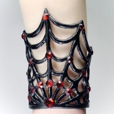 画像4: Spider Web Cuff ブレスレット / Ruby Red (4)