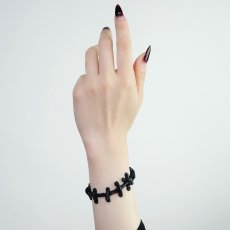 画像2: 縫い痕ブレスレット / Black (2)
