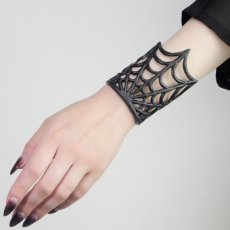 画像2: Spider Web Cuff ブレスレット / Black (2)