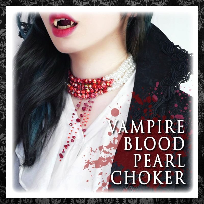 VAMPIRE BLOOD PEARL CHOKER / チョーカー | Spider Rock Web