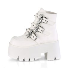 画像4: [取り寄せ]ASHES-55 / white / 厚底ブーツ【DEMONIA】 (4)