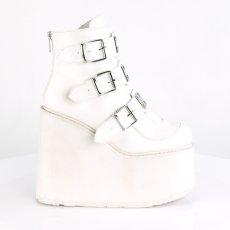 画像3: [取り寄せ]SWING-105 / White / 厚底ブーツ【DEMONIA】 (3)