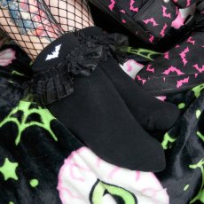 画像4: BAT EMBROIDERED RUFFLE SOCKS / フリル / アンクルソックス【SOURPUSS】 (4)