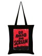 画像1: Go Ahead and Scream Horror Black Tote Bag / エコバッグ【GRINDSTORE】 (1)