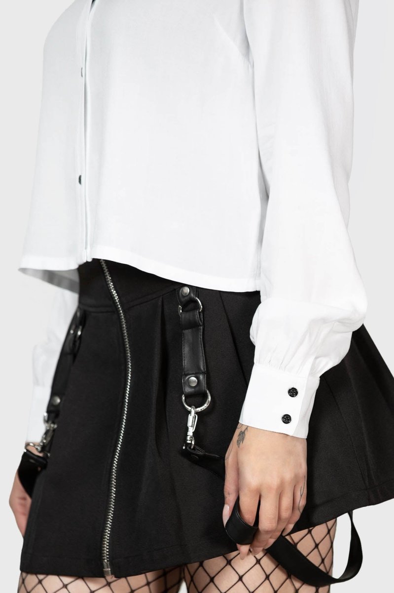 画像6: NIGHT FRIGHTS SHIRT / クロップブラウス【KILL STAR】 (6)