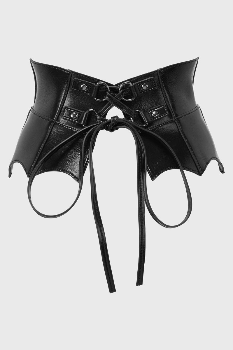 画像1: WETLAND BAT PEPLUM CORSET / コルセットウエストベルト【KILL STAR】 (1)