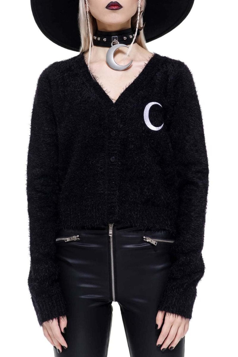 画像1: CRESCENT KNIT CARDIGAN / カーディガン【KILL STAR】 (1)