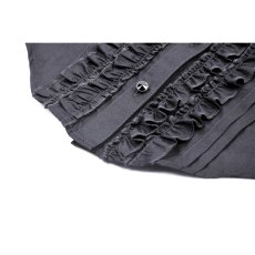 画像12: Gothic black ruffle blouse / BLACK / トップス【DARK IN LOVE】 (12)