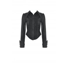 画像2: Gothic black ruffle blouse / BLACK / トップス【DARK IN LOVE】 (2)