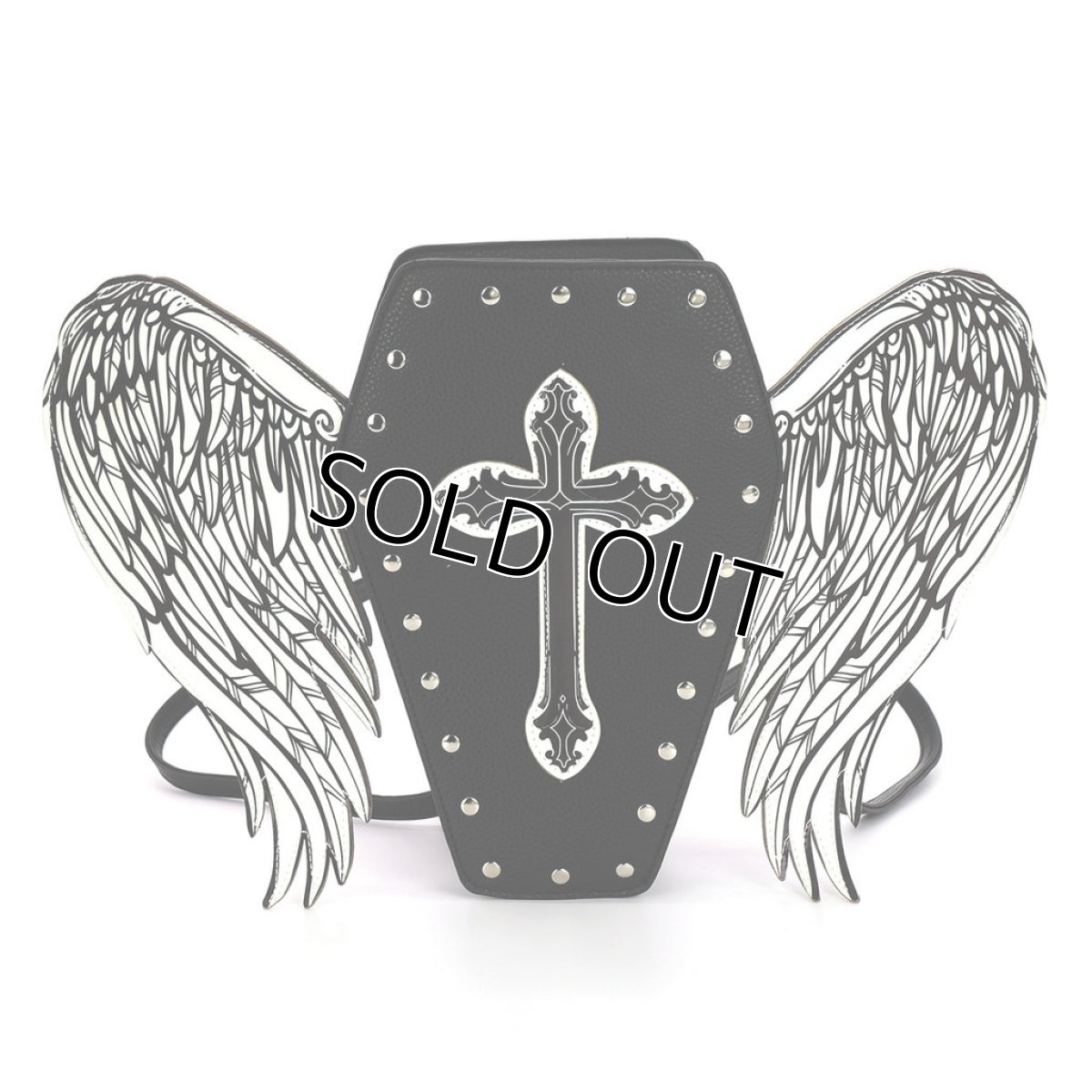 画像2: Glow In The Dark Coffin Bag W/ Angel Wings / バッグパック【SPOOKYVILLE CRITTERS】 (2)
