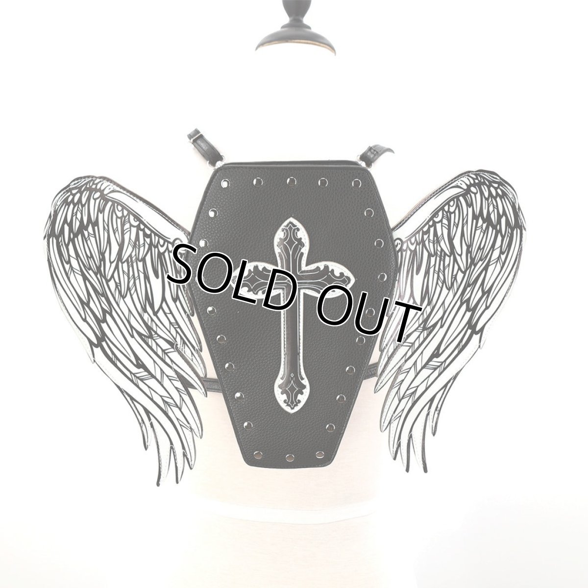 画像4: Glow In The Dark Coffin Bag W/ Angel Wings / バッグパック【SPOOKYVILLE CRITTERS】 (4)