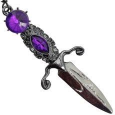 画像2: ELVIRA DAGGER EARRINGS / PURPLE / ピアス【KREEPSVILLE 666】 (2)