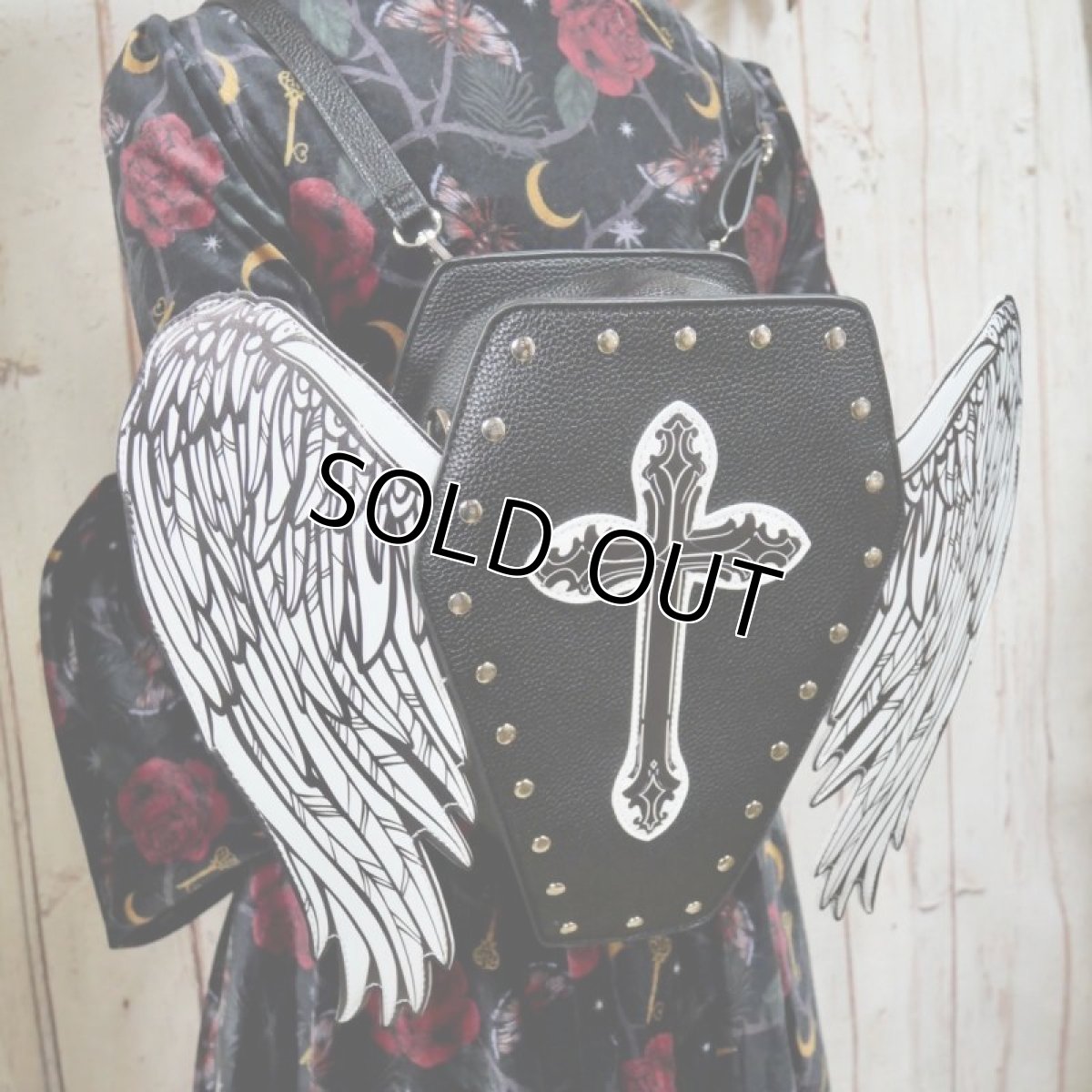 画像7: Glow In The Dark Coffin Bag W/ Angel Wings / バッグパック【SPOOKYVILLE CRITTERS】 (7)