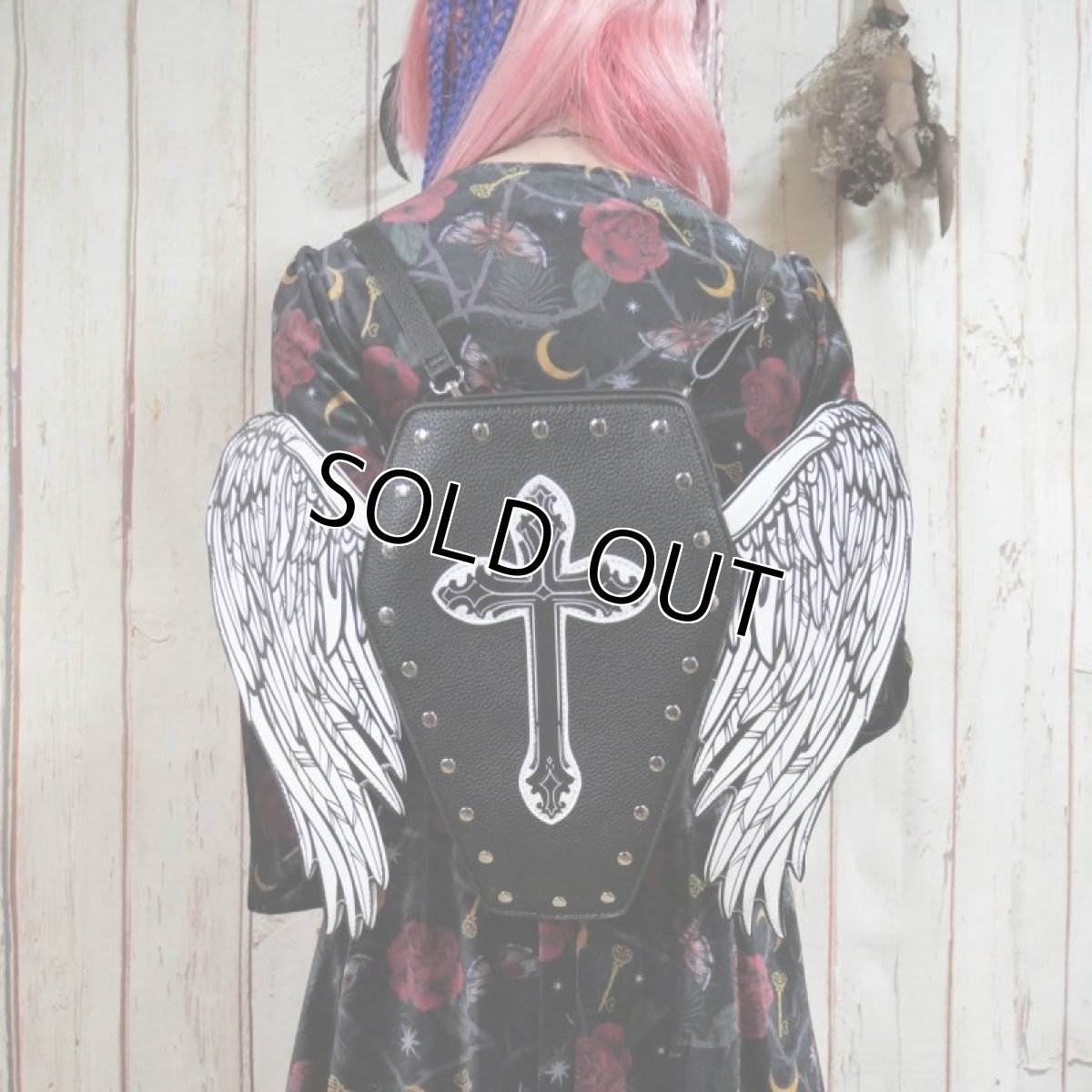 画像6: Glow In The Dark Coffin Bag W/ Angel Wings / バッグパック【SPOOKYVILLE CRITTERS】 (6)