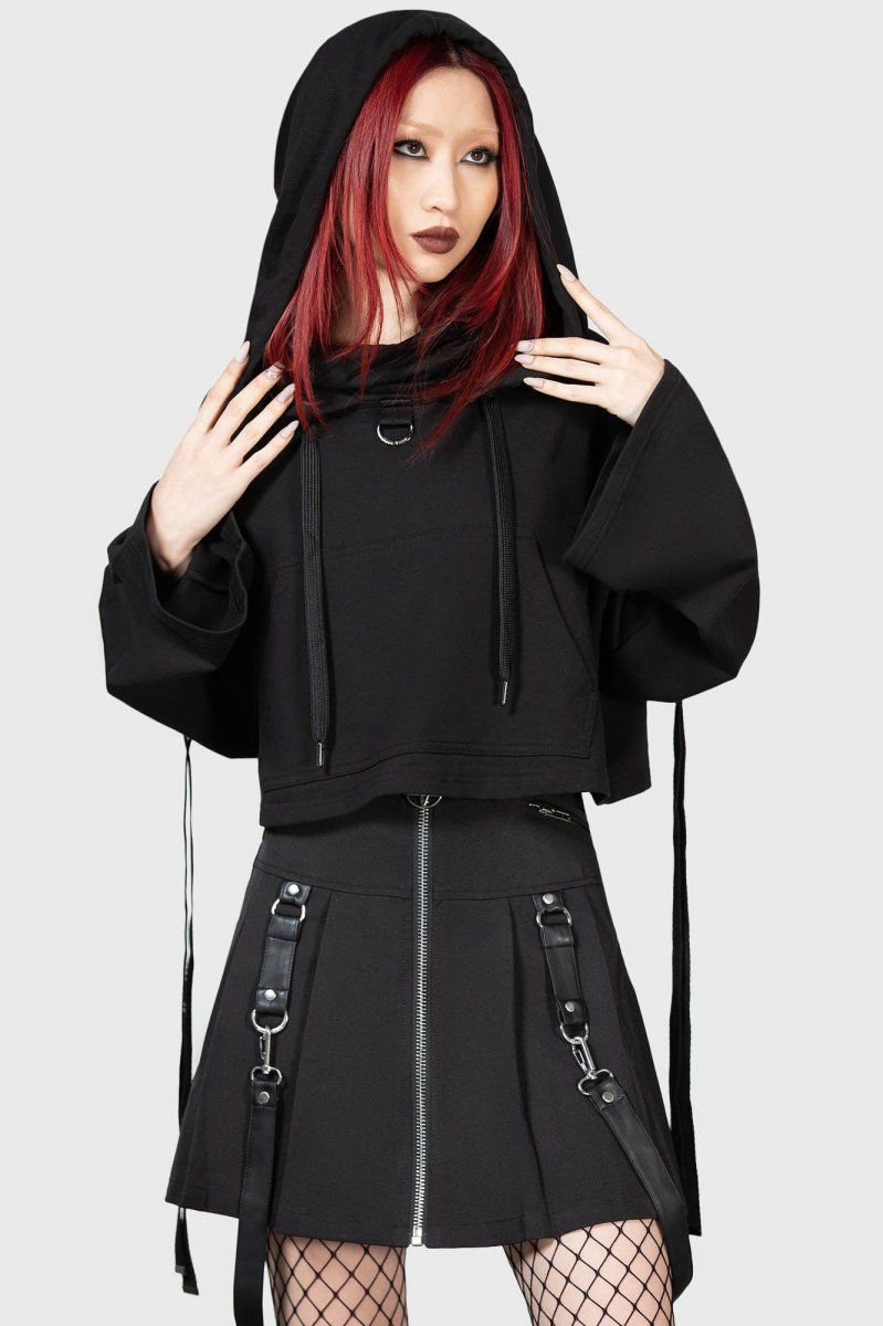 画像6: 🔥SALE🔥WARLOCK CROP HOODIE / クロップパーカー【KILL STAR】 (6)