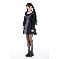 画像5: Gothic pinstripe ruffle neck academism dress / ワンピース【DARK IN LOVE】 (5)