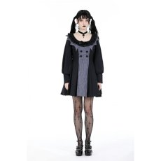画像4: Gothic pinstripe ruffle neck academism dress / ワンピース【DARK IN LOVE】 (4)