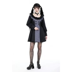 画像7: Gothic pinstripe ruffle neck academism dress / ワンピース【DARK IN LOVE】 (7)