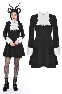 Gothic lolita cross black white princess dress / ワンピース