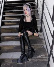 画像23: [取り寄せ]CAMEL-300 / PUレザー / ニーハイブーツ【DEMONIA】 (23)