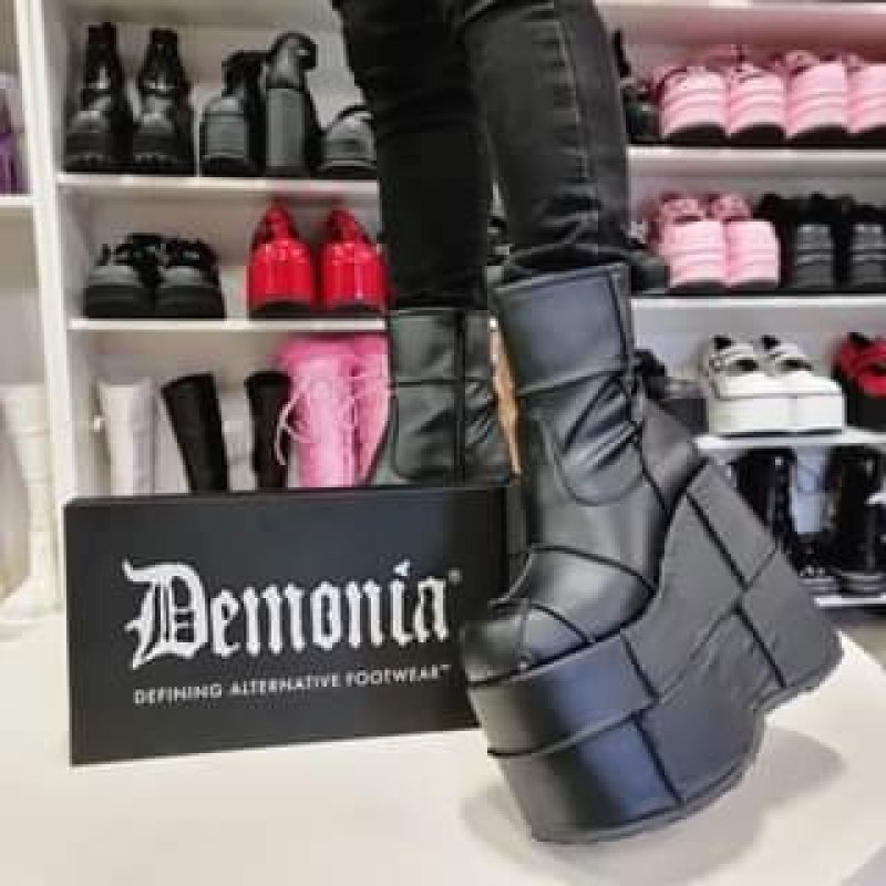 取り寄せ]STACK-201 / 厚底ブーツ【DEMONIA】 | Spider Rock Web