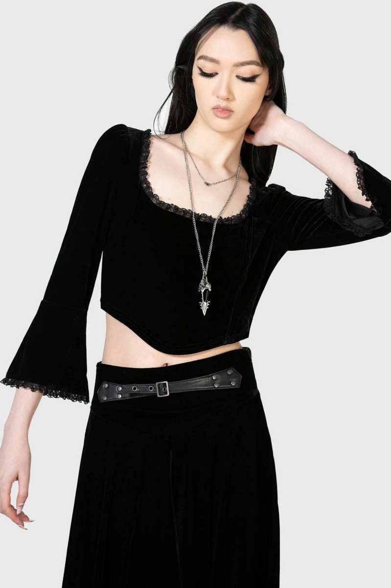 画像1: HARIETTA LONG SLEEVE TOP / トップス【KILL STAR】 (1)