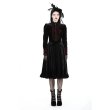 画像5: Gothic vampire black spelling out scarlet red velvet dress / ワンピース【DARK IN LOVE】 (5)