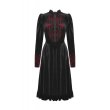 画像3: Gothic vampire black spelling out scarlet red velvet dress / ワンピース【DARK IN LOVE】 (3)